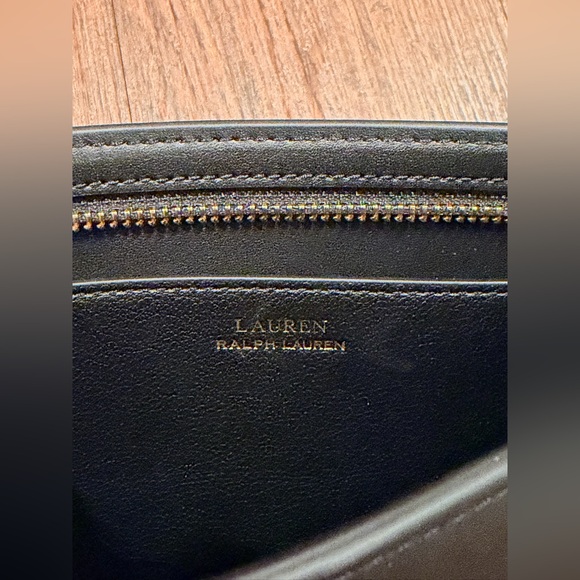 Lauren Ralph Lauren Leather Embroidered Pouch Wristlet Terrier Dog Embroidered - Picture 8 of 14